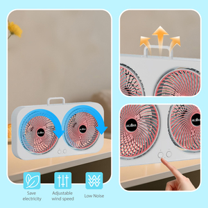 Quạt hai đầu gắn tường PP + Quạt điện tử AC DC quạt dễ vận hành tốc độ cao 2 trong 1 quạt sạc di động - Product Image 6