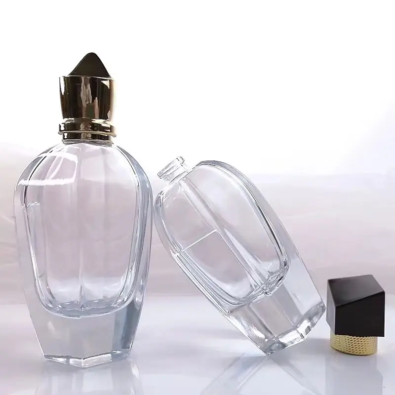 Vendita diretta in fabbrica nuova bottiglia di profumo in vetro Spray per fragranze di lusso da 50ml 100ml creativa con tappo