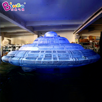 Reklam Şişme Uzaylı Sahne Malzemeleri Ledli Özel Şişme Gezegen Çılgın UFO Dev Şişme Uçan Daire Etkinlikler İçin