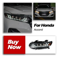 HETOP para Faros Delanteros de Accord 2018-2022, Actualización Estilo RS7, Luces Delanteras LED DRL, Accesorios Plug and Play para Honda