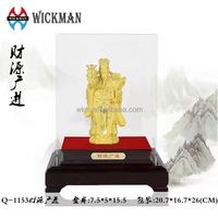 Nouveau promotionnel en gros personnalisé dieu de la richesse personnalisé doré pas cher décoration métal artisanat Souvenirs Fortune dieu Statues
