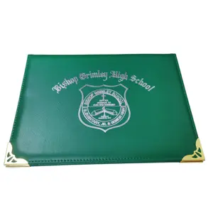 Birth Graduation Diploma Vaccination Security Certificate Frame A4 Cover Leather Folder A4 A5 Folding Document Display Holder