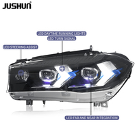 Système d'éclairage automobile JUSHUN Phares LED modifiés pour BMW X5 F15 2014-2018 Feux de jour Ensemble de phares de course