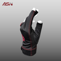 Gants ASN-ST à trois doigts, respirants, antidérapants, de haute qualité, gants de snooker, gants de billard, gants de queue de billard