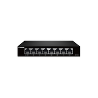 Conmutador de Red Gigabit Ethernet de 8 Puertos |   Plug and Play |   Soporte de Pared para Escritorio |   Divisor de Cajas de Plástico |   Sin ventilador |   Tráfico