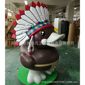 แม่พิมพ์ตกแต่งรูปเป็ดการ์ตูน B.Duck ทำจากไฟเบอร์กลาส ทาสีแล้ว ผลิตที่เซินเจิ้น - Product Image 2