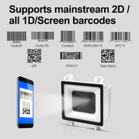 Escáner de Código de Barras Fijo con Interfaz USB CMOS PDF417 2D QR para Máquinas Expendedoras de Bebidas con Control de Acceso, en Stock