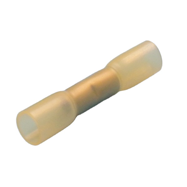 Желтые термоусадочные стыковые соединители