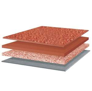 Piste athlétique de piste de tartan en caoutchouc rouge de 13mm - Product Image 5