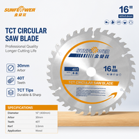 Lame de scie circulaire TCT de 16 pouces, 400*30mm, 3.6mm de profondeur de coupe, à dents grossières, pour une coupe rapide, disque de scie en carbure pour le bois massif et le travail du bois