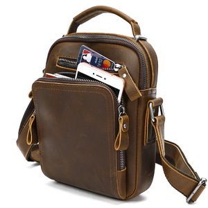 Marrante uomo pazzo cavallo Borsa a tracolla in vera pelle 7.9 pollici Tablet tracolla borsa <span class=keywords><strong>Messenger</strong></span> in pelle borsa per uomo - Product Image 2