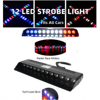 Neue 12 LED 20W Notfall-Blitzleuchte Blinkend Rot Blau Gelb Weiß für Auto-Windschutzscheibe Nachrüstung/Upgrade