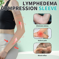 Manchon de compression unisexe pour lymphœdème, à porter quotidiennement, en tissu doux et respirant, pour une utilisation multisports et un soulagement de la gonfle toute la journée