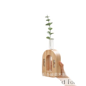Grid Forte Wooden <b>Wall</b> Mounted Vase Rack Geometric Shape For Green Plants And Dried Flowers Living Room Decorative <b>Display</b> - Product Image 3