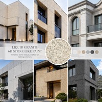 Forte adhérence peinture en pierre colorée Villa seulement décoration murale extérieure peinture de marbre artificiel peinture en pierre artificielle