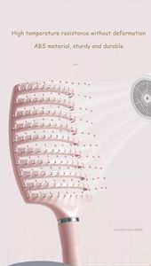 แปรงผมทรงโค้งทรงสี่เหลี่ยมสำหรับแต่งผมด้ามจับพลาสติกหวีซี่กลวงหวีผมพันกัน - Product Image 5