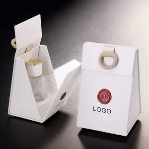 Impressão a cores personalizada triângulo relógio cosmético Caja Rígida papelão magnético Embalagem papel presente Perfume garrafa com caixa