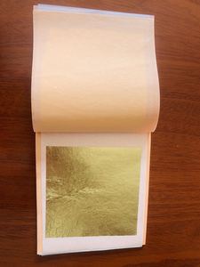 Desde 1996 fabricante de transferencia de oro de hoja de 23,75 K 22K 18K 12K tamaño 8X8CM 25 leaevs por folleto para dorado y decoración - Product Image 3