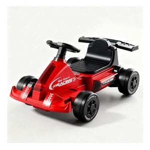 Battery Powered Sound Light Learning 4 <b>Wheels</b> Ride on Car Red 380 Motor Enhanced <b>Plastic</b> Structure for All Day Riding - Product Image 1