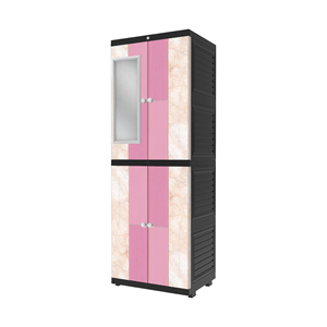 Discover the multifunctional portable <b>wardrobe</b> featuring a long door mirror, perfect for stylish home <b>storage</b> and organization - Product Image 5