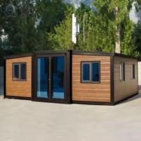 Casa Contenedor Expandible de Lujo de 20 pies, 2 Dormitorios, Casa Modular Prefabricada, Moderna Casa Plegable Pequeña para Vivienda, Villa de Mercado