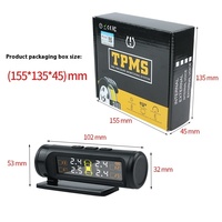 Capteur TPMS sans fil haute précision 315 MHz avec affichage LED solaire interne, universel, certifié CE, 12 V