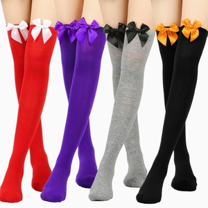 Chaussettes hautes en coton style collège, vente en gros, chaussettes hautes pour bébés et enfants, Noël, Halloween, transfrontalier - Product Image 1