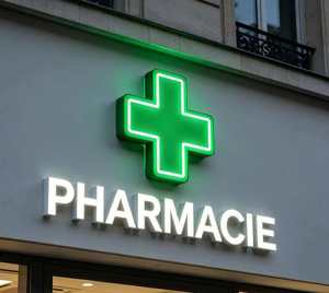 Enseigne lumineuse <span class=keywords><strong>LED</strong></span> Croix Verte pour <span class=keywords><strong>Pharmacie</strong></span> et Hôpital – Lettres en relief <span class=keywords><strong>LED</strong></span> pour <span class=keywords><strong>Pharmacie</strong></span> et Droguerie - Product Image 1
