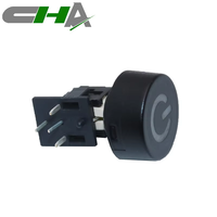 Série C601 12 Volts Type à Angle Droit 12 v 12mm LED Illuminée Étanche Mini Bouton-Poussoir Interrupteur Tactile avec Capuchon