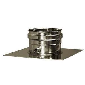 Tuyau de fumée en acier inoxydable isolé à double paroi avec plaque de drainage fermée dn 100/150 - Product Image 1