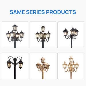 Sản Xuất Tùy Chỉnh Phong Cách Châu Âu 2 Bài Vườn Đèn IP65 Không Thấm Nước Nhôm Cổ Điển Cho Cảnh Quan Vườn Công Viên Trang Trí - Product Image 5