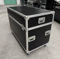 Flight-case de stockage de LED double TV à usage intensif personnalisé boîtier de haut-parleur de puissance étanche en plastique EVA aluminium métal matériaux OEM/ODM