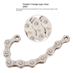 <span class=keywords><strong>Cadena</strong></span> de <span class=keywords><strong>Bicicleta</strong></span> de Montaña TOOPRE 11s de Acero, 116 Eslabones, Duradera, Impermeable, Plateada - Product Image 4