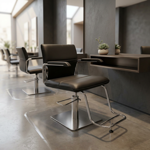 Chaise de coiffure professionnelle de luxe noire pour salon de beauté, mobilier de salon de coiffure, chaises de barbier pour barbershop, vente en gros - Product Image 6