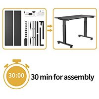 Bureau Électrique à Hauteur Réglable Prix Avantageux, Cadre Ajustable Vertical, Table de Bureau Ergonomique avec Mémoire de Position