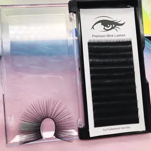 Own label customized your perfer curl and logo boxes C/CC/D/DD/J 8mm--13mm matte soft black cotton bond eyelash extensions