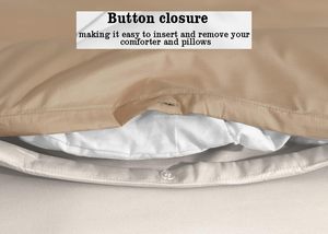 Ensemble de literie bio de luxe personnalisable, style moderne minimaliste, housse de couette texturée pour la maison et l'hôtel - Product Image 3