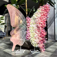 Décorations de fleurs de papillons artificielles géantes faites à la main pour Noël Saint Valentin Halloween Fête des mères