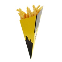 Disposable French Fries Paper Cone Snack Food Packaging Kraft Paper Chips Cone
