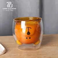 Tasse isolante en verre à Double paroi imprimé Animal pour le thé et le lait, gobelet pour la maison, Mugs à Cappuccino, 12 pièces