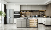 Armoire de rangement moderne en bois massif, sur mesure pour toute la maison, installation facile, nettoyage rapide, cuisine, salle de bain