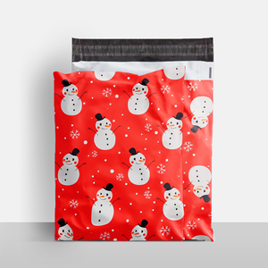 Bolsa de Embalaje de Poliéster Personalizada con Estampado Completo de Manzanas para Nochebuena, Bolsa de Envío para Ropa - Product Image 2