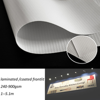 En gros 340g 440g 510g Frontlit Rétro-éclairé PVC Flex Bannière Rouleaux pour Publicité Affiche Enseigne