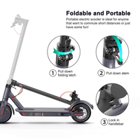 QMWHEEL Alibaba Scooter Eléctrico Inteligente y Económico para Adultos, Patineta Eléctrica de Dos Ruedas, Scooter Eléctrico con Certificación CE, Unisex H7 36V