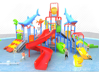 Benutzer definierte Kinder Kunststoff Spielhaus und Wasser Themenpark Rutsche Pool Kindergarten Ausrüstung Outdoor-Spielplatz