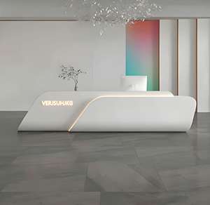 B044 Artificial Stone Modern Luxury Corrosion Resistant Reception Desk for Hotel Office Hospital Beauty Salon Bar Counter - Product Image 5