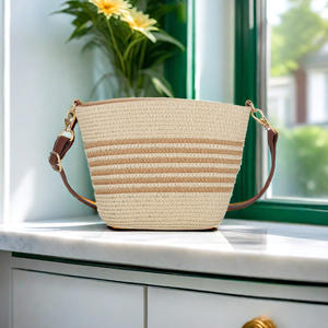 Bolso de Playa de Paja Tejida para Mujer, Estilo Retro Cruzado, para Vacaciones de Verano al Aire Libre y Viajes a la Playa, Novedad 2026 - Product Image 2