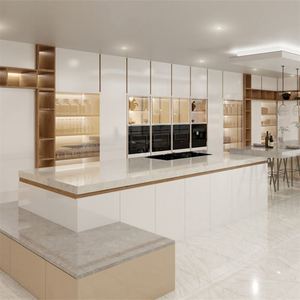 Fournisseur d'armoires de cuisine Cuisine en bois prêt à monter Nouvelles armoires de cuisine Cuisine Conception en bois sur mesure pour les cuisines - Product Image 2