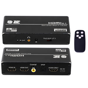 Convertisseur HDTV 4K 120Hz en aluminium pour HDMI 2.1 Adaptateur coaxial optique SPDIF Toslink <span class=keywords><strong>Extracteur</strong></span> <span class=keywords><strong>audio</strong></span> 7.1CH <span class=keywords><strong>Audio</strong></span> vidéo 8K - Product Image 1