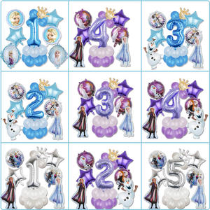 Set di palloncini d'avventura congelati-<span class=keywords><strong>Elsa</strong></span>, <span class=keywords><strong>Anna</strong></span> <span class=keywords><strong>e</strong></span> Olaf-palloncini decorativi in alluminio per il compleanno dei bambini - Product Image 2